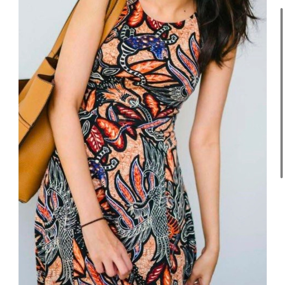 H&M Tribal Jungle Cutout Summer Fit & Flare Dress - Picture 2 of 11